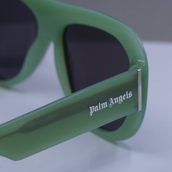 Palm Angels PERI103 ELFIN 5007 Aviator Sunglasses - Light Green/Dark Grey - Picture 8 of 9